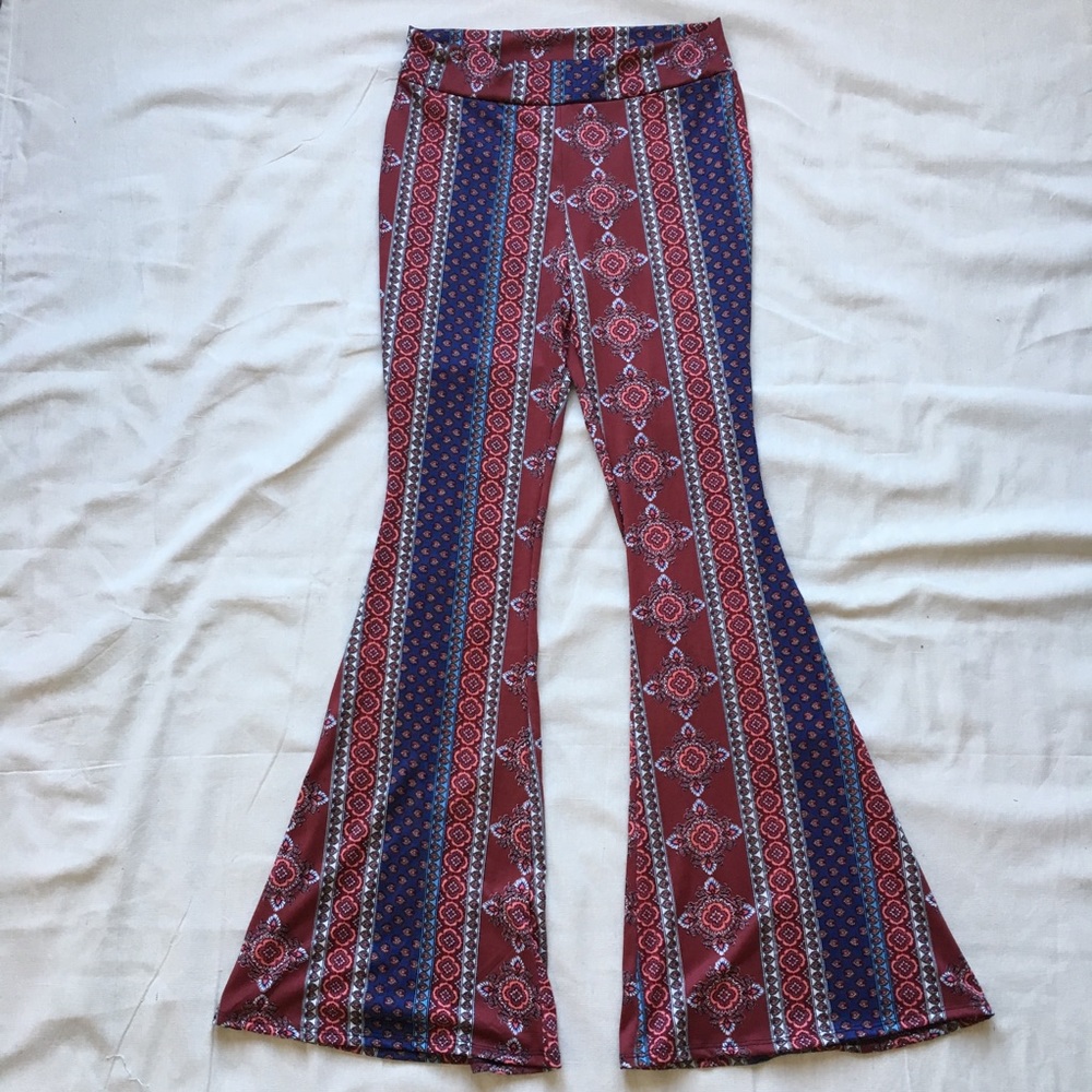 Boho stretch flared pants